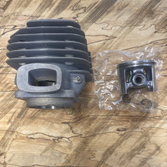 Jonsered 670 chainsaw cylinder and piston kit (with boot type intake) new Mahle (upstairs)