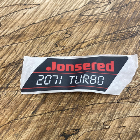 Jonsered 2071 Turbo Chainsaw ID Tag Decal 503-705801 (H-10)