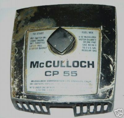 McCulloch CP-55 CP55 Chainsaw Air Filter Cover w/ Nut