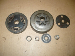 olympic 264f deluxe chainsaw complete spur clutch assembly (early keyed style)
