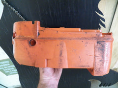 husqvarna 338xpt chainsaw rear trigger handle tank housing