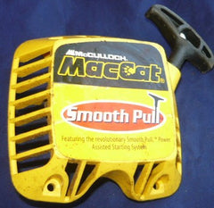 mcculloch maccat 35cc smooth pull chainsaw starter recoil cover and pulley asembly #2