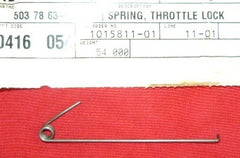husqvarna 288, 281 chainsaw throttle lock spring pn 503 78 63-01 new (box H-40)
