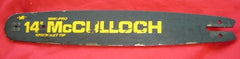 mcculloch chainsaw 14" 1/4" pitch sprocket tip bar #2 (misc bin)