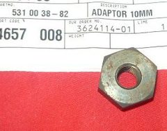 husqvarna trimmer adaptor nut 10mm pn 531 00 38-82 new box h-15