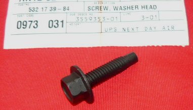 husqvarna tractor washer head screw pn 532 17 39-84 new (bin h-16)