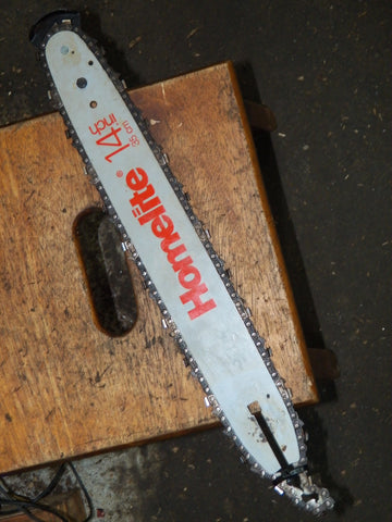 14" Homelite Chainsaw Bar and Chain USED