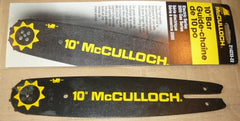 mcculloch chainsaw 10"/ 3/8 LP/ .050 guage mini pro sprocket tip bar Pn 214233