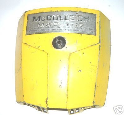 McCulloch Mac 1-10 Chainsaw yellow Air Cleaner Cover w/ Nut