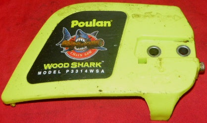 poulan wood shark model p3314wsa chainsaw clutch cover with chain tensioner