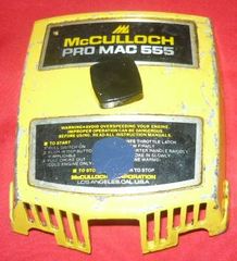 mcculloch pro mac 555 chainsaw air filter cover and nut