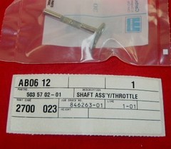 husqvarna 51, 55 chainsaw throttle shaft pn 503 57 02-01 new box h-25