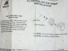 mcculloch timmer & brush cutter flywheel pn 300992 new box b