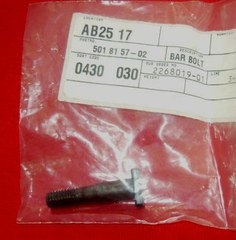 husqvarna 362, 365, 371 chainsaw bar bolt pn 501 81 57-02 new box h-1