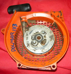 dolmar 133 chainsaw starter recoil cover and pulley assembly