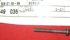 husqvarna 51, 55 chainsaw screw pn 503 21 43-38 new (A588)