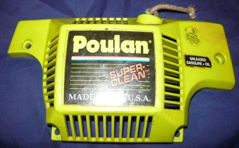 poulan 2900 super clean chainsaw starter recoil cover and pulley assembly