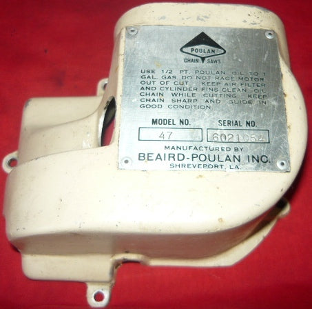 poulan 47 chainsaw cylinder cover shield pn 1355