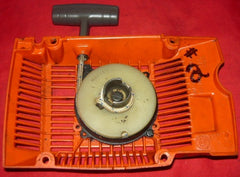 husqvarna 61, 266 chainsaw starter recoil cover and pulley assembly #2