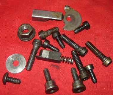 jonsered 2156, 2159 turbo chainsaw lot of assorted hardware