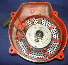 jonsered 80 chainsaw starter recoil cover and pulley assembly