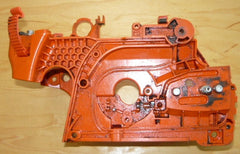 husqvarna 445, 450, 445e, 450e chainsaw crankcase tank chassis housing with bar studs