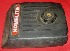 homelite super xl, xl-12 chainsaw black late model (plastic) air filter cover and nut
