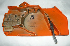 husqvarna 181 chainsaw old style, metal clutch cover