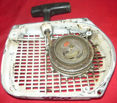 stihl 028 chainsaw starter recoil cover and pulley assembly (3 bolt type)