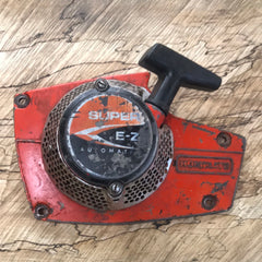 homelite super ez chainsaw starter/recoil cover and pulley assembly (metal, early model)