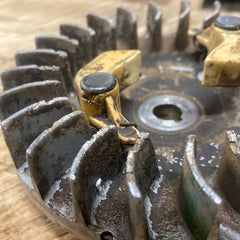 mcculloch pro mac 610, 605, 650, 3.7 eager beaver chainsaw flywheel with starter pawls #2