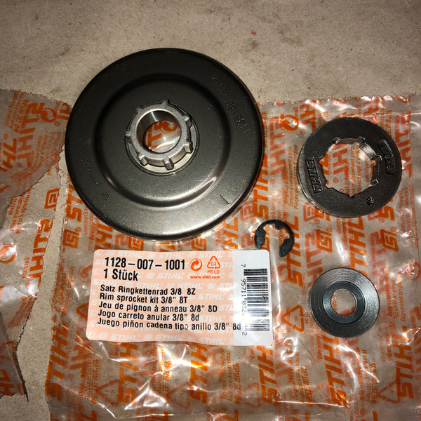 stihl ms361 chainsaw 3/8"8T rim sprocket kit 1128 007 1001 new oem (s