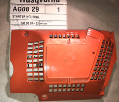 husqvarna 357, 359 chainsaw starter housing cover 503 93 07-02 new oem (n1102)