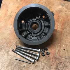 Mall 2MG Chainsaw crankcase bearing plate 42710and hardware