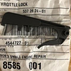 husqvarna 455 rancher chainsaw throttle lock 537 26 24-01 new oem (H-000)