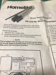 Homelite brush replacement kit for EH and HL series generators New A-03035 (bin 89)