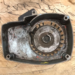 homelite super xl chainsaw starter/recoil cover and pulley assembly (blue) #2