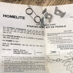 Homelite Super 2 Chainsaw Starter Pawl Kit NEW A-70285-E (HM-1808)