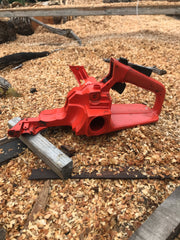 Dolmar 111 chainsaw fuel tank rear trigger handle