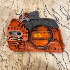 Husqvarna 235 chainsaw clutch cover chainbrake (regular bar stud type) #2