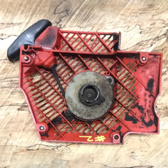 jonsered cs 2159 Turbo chainsaw starter recoil cover and pulley assembly #2