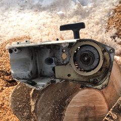 stihl 020 av chainsaw complete starter/recoil and pulley assembly