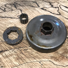 Oregon 28563 Power Mate Clutch Rim Sprocket Drum 3/8" 8t New rim bearing Fits Jonsered 820 Chainsaws (Sprocket Box F)
