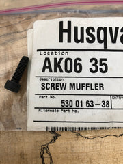 Husqvarna 136, 137, 142 Chainsaw Muffler Bolt NEW 530 01 63-38 (H-009)