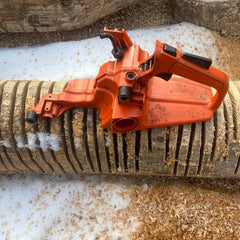 Dolmar 109, 110, ps-540 chainsaw fuel tank rear trigger handle assembly