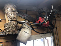 Jonsered Nordfeller Inflatable Wedge Chainsaw and Display 1979