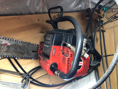 Jonsered Nordfeller Inflatable Wedge Chainsaw and Display 1979