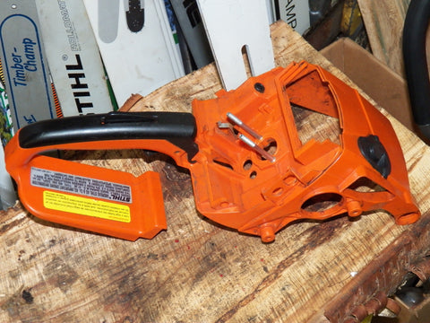 Stihl MS390 chainsaw rear trigger handle housing