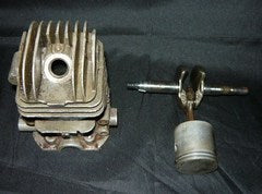 McCulloch Power Mac 310 Chainsaw Piston, Cylinder, Crankshaft, Crank Rod