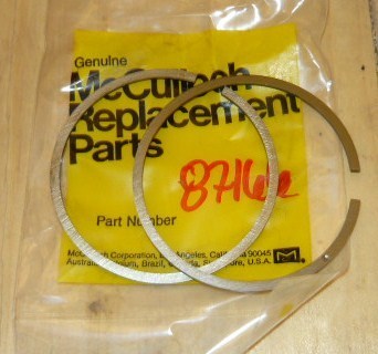 mcculloch pro mac 60 chainsaw piston ring set 87166 new